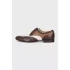 Men's leather lace-up shoes with perforations