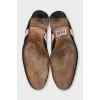 Men's leather lace-up shoes with perforations