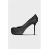 Black leather shoes