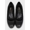 Black leather shoes
