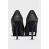 Black leather shoes