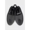 Black leather shoes