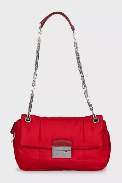 Red textile bag