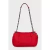 Red textile bag