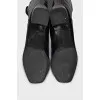 Leather boots without fastening