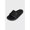 Embossed leather flip-flops