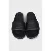 Embossed leather flip-flops