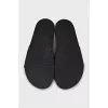 Embossed leather flip-flops