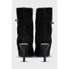 Suede ankle boots with a zipper