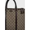 Monogrammed canvas briefcase