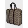 Monogrammed canvas briefcase