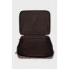 Monogrammed canvas briefcase