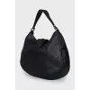 Black bag with embossed logo