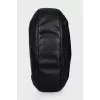 Black bag with embossed logo