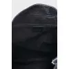 Black bag with embossed logo