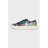Textile sneakers with a floral print