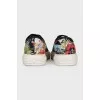 Textile sneakers with a floral print