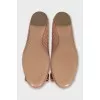 Pink leather ballet flats
