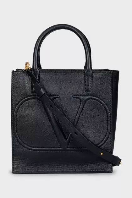 Black bag with embossed logo