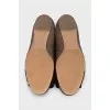Quilted ballet flats with patent toe