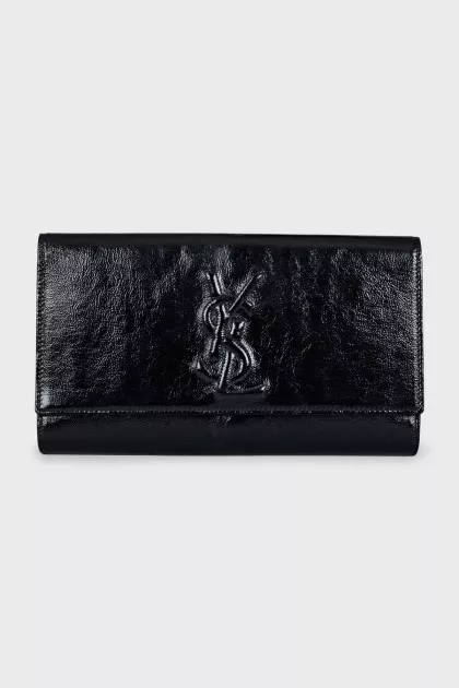 Belle de Jour patent leather clutch