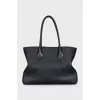 Black tote with signature clochette