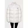 White down jacket with tag
