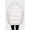White down jacket with tag