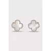 Vintage Alhambra White gold earrings