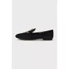 Black ballet flats with decor