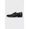 Men's leather shoes with chain