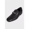 Men's leather shoes with chain