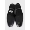 Men's leather shoes with chain