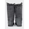 Insulated grey boots