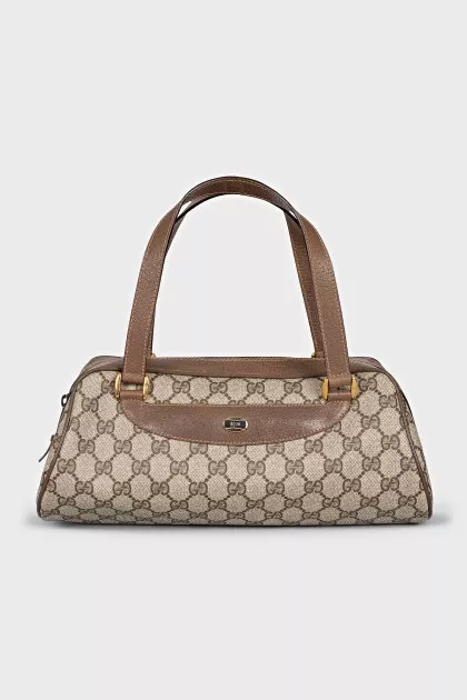 Canvas bag with a signature monogram