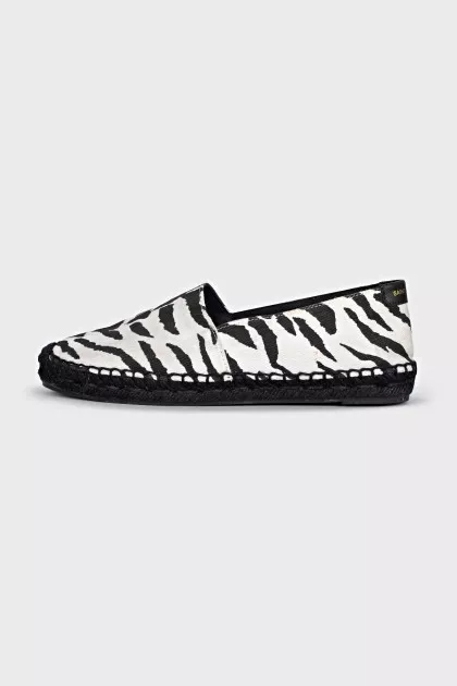 Black and white espadrilles