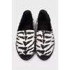 Black and white espadrilles