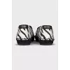 Black and white espadrilles