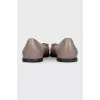 Leather ballet flats decorated with crystals