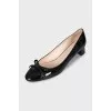 Shoes with a trapezoid heel