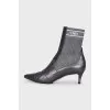 Leather ankle boots with rubber inserts