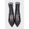Leather ankle boots with rubber inserts