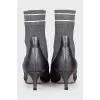 Leather ankle boots with rubber inserts