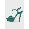 Tribute leather heeled sandals