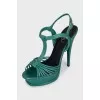 Tribute leather heeled sandals