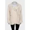 Straight cardigan with a zipper