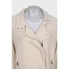 Straight cardigan with a zipper