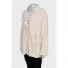 Straight cardigan with a zipper