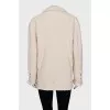 Straight cardigan with a zipper