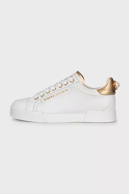 White leather Portofino sneakers